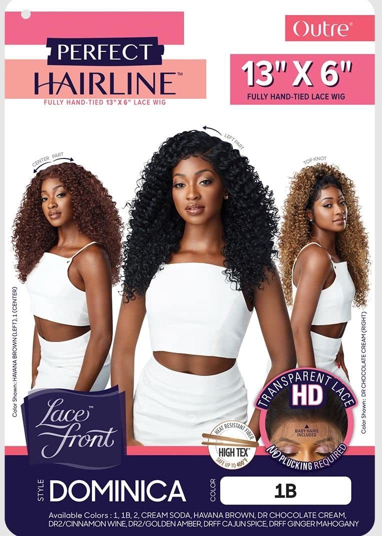 Outre Perfect Hair Line Synthetic 13x6 Faux Scalp Lace Front Wig - DOMINICA (DRCHOCRM)