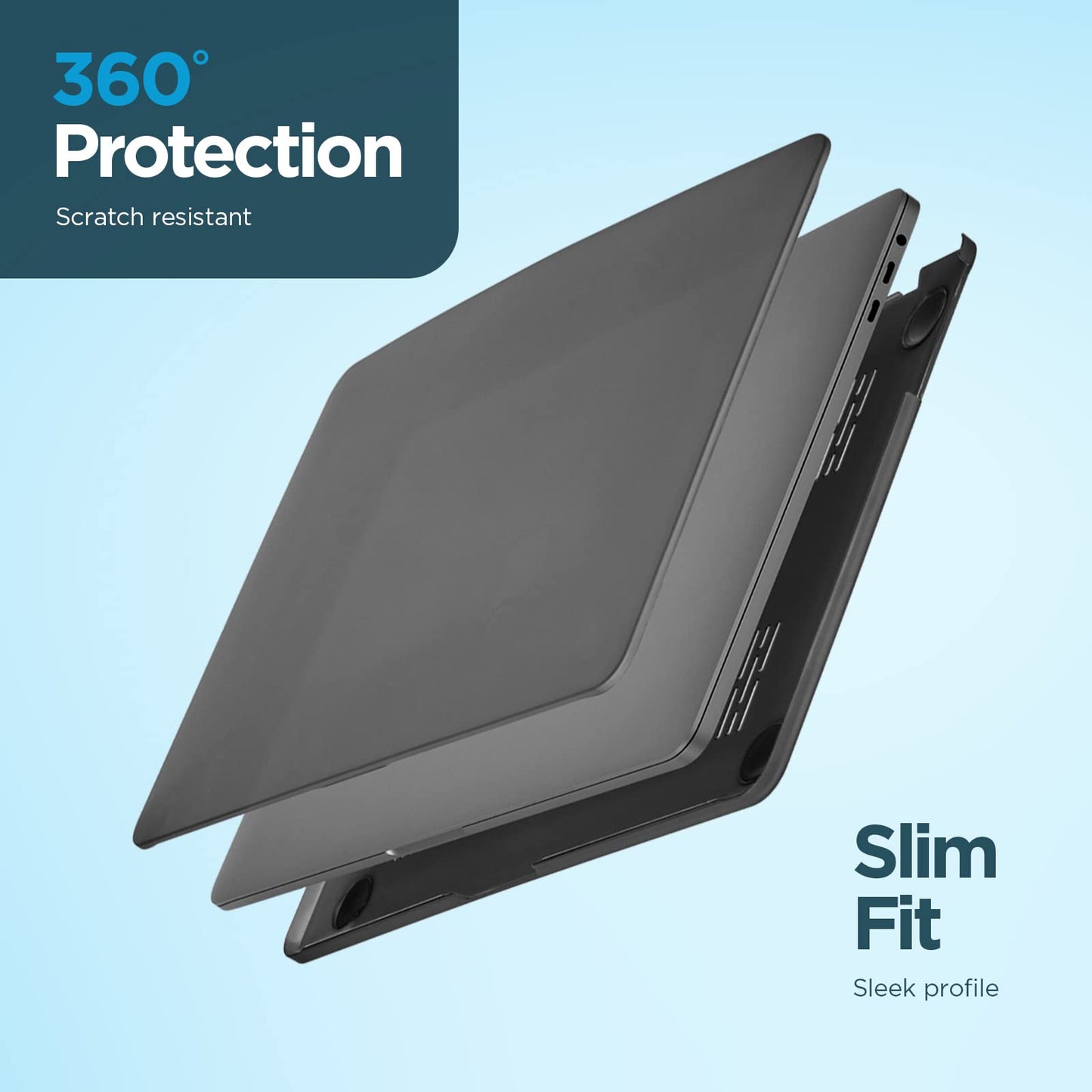 Case-Mate MacBook Pro 16 Inch Case - Snap On Hard Shell MacBook Pro Case with Clear Silicone Keyboard Cover - Laptop Case with 360° Protection - Accessories for Apple MacBook Pro 2019 A2141 - Smoke
