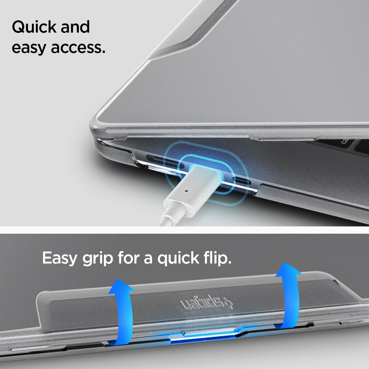 Spigen for MacBook Air 15 inch Case M5 (2026), MacBook Air 15 inch M4/M3/M2 (2025-2022), Thin Fit Transparent Protective Hard Shell Case Cover, A3241 A3114 A2941, Crystal Clear