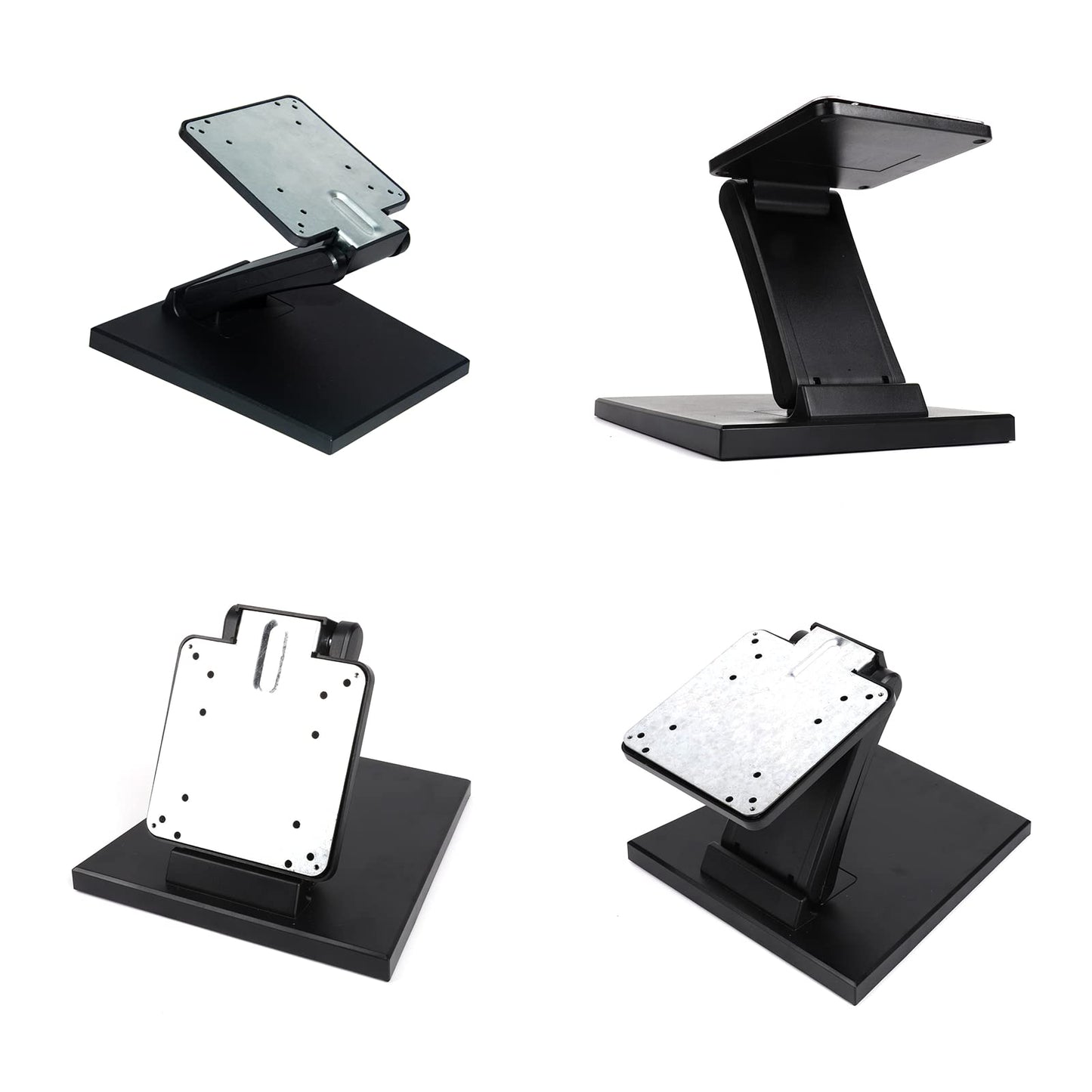 Adjustable Metal Folding Monitor Bracket for Touch Screen Desk Mount with VESA Hole 75x75mm&100x100mm All in Single PC Stand (Black)