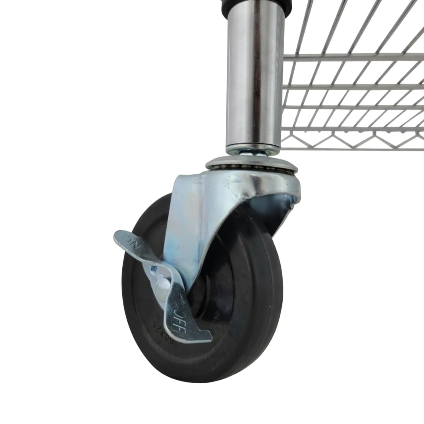 Hlyluoyi 3 Inch Casters Set of 4, Wheels for Shelves, Heavy Duty Wire Shelving Casters,1/4-20x1Threaded Stem Casters Compatible for 3/4 Shelf Pole of Metal Shelving,Wire Shelf,Shelving Unit,Wire Rack