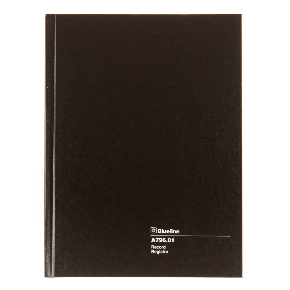Blueline Record Book 10.25x7.69-Inch 200 Pages, Black (A796.01)