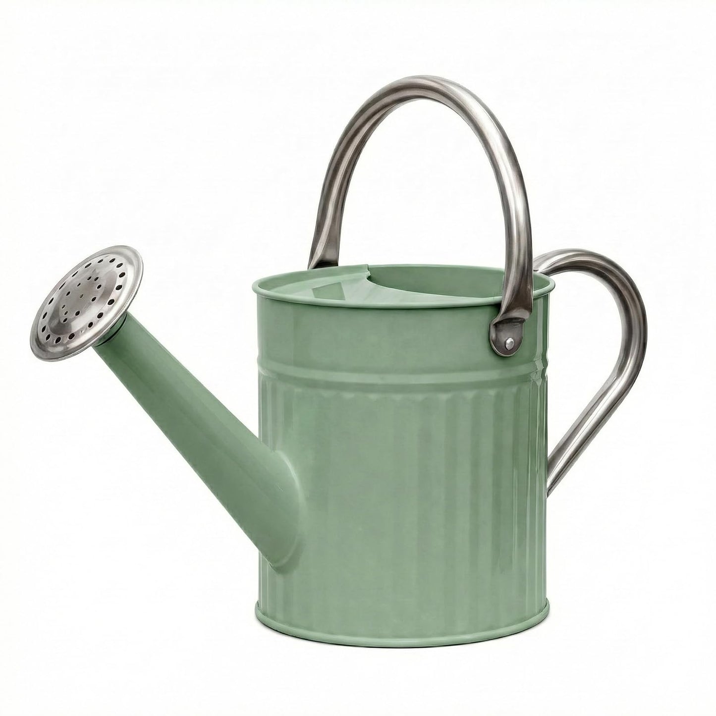 Bamworld Watering Can Indoor Stainless Steel Watering Can Indoor Outdoor Long Spout Water Can for Watering Plants 1/2 Gallon Plant Watering Cans(Creamy-Green)