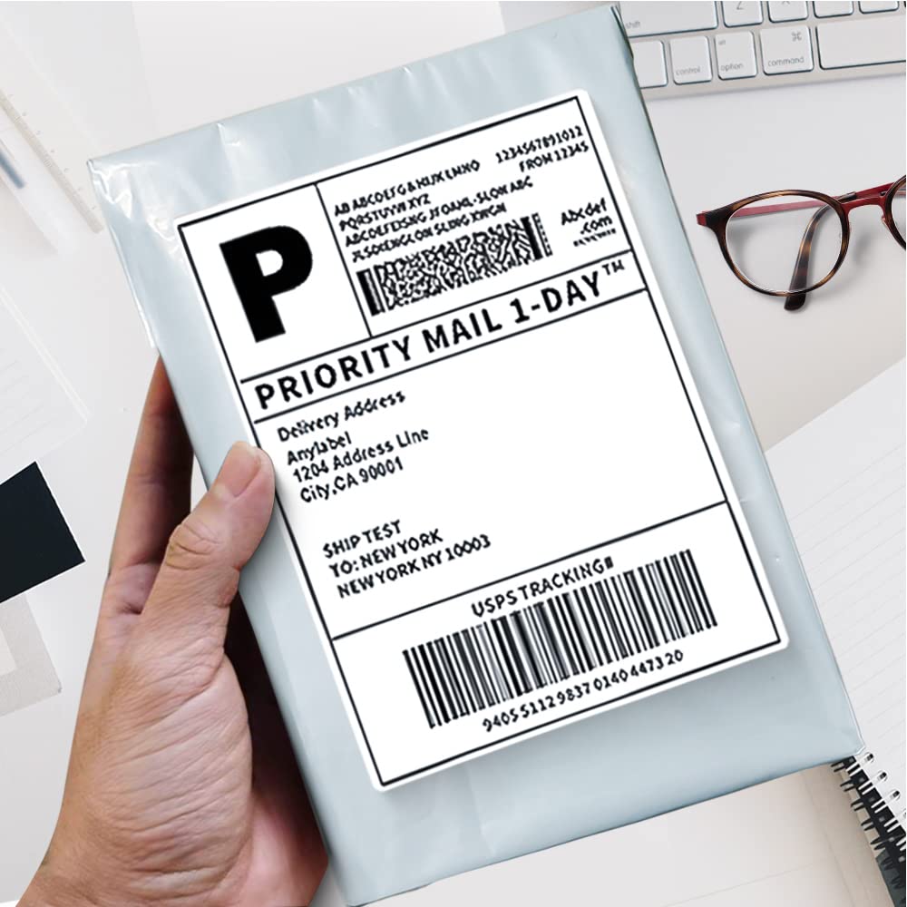 POLYSELLS 1000 pcs 6x9 Inches White x Silver Poly Mailers Shipping Envelopes, Strong Adhesive Sealing, Waterproof, and Tear-resistant Postal Mailing Bags for Clothing, Books, and Accessories