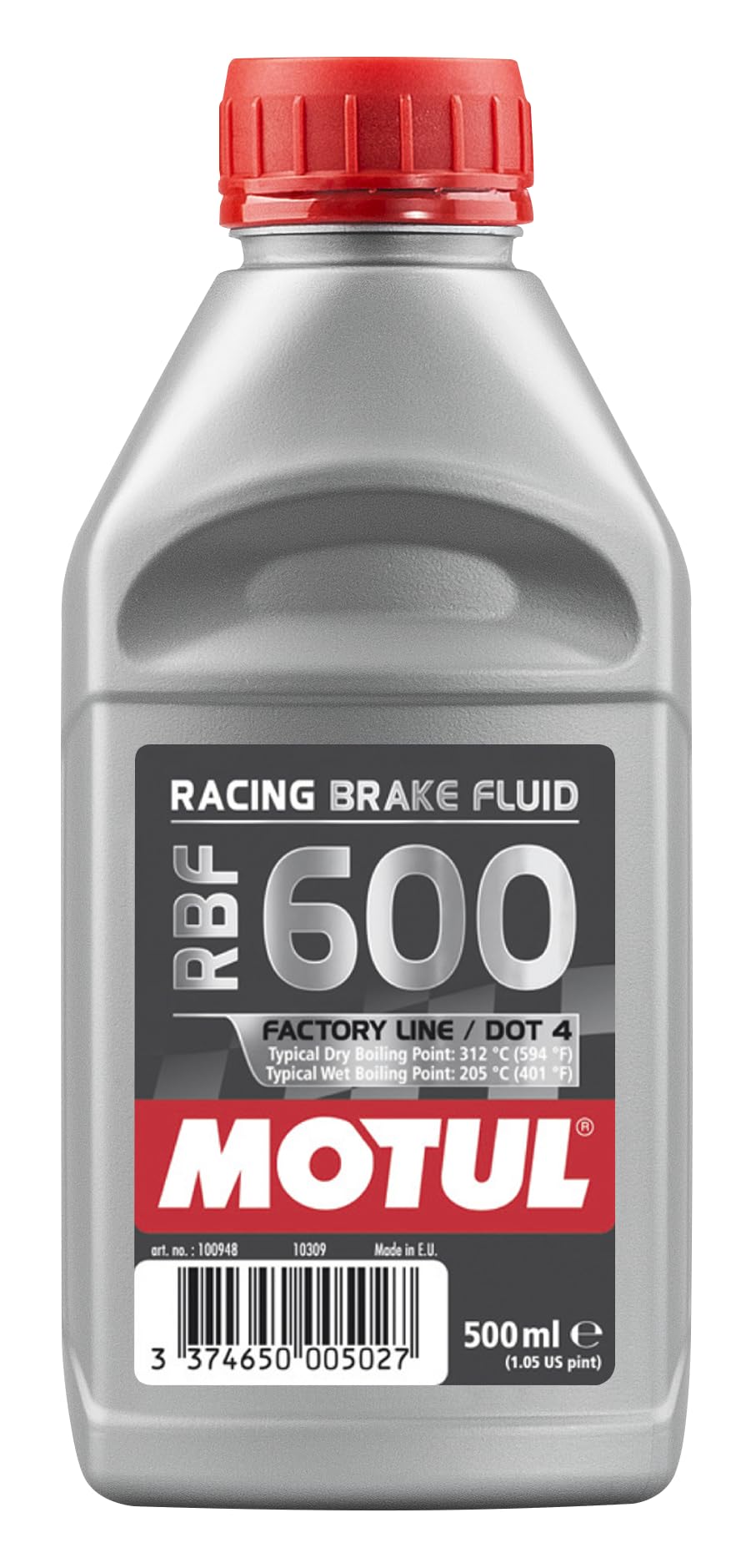 Motul 8068HL RBF 600 Factory Line Dot-4 100 Percent Synthetic Racing Brake Fluid - 500 ml