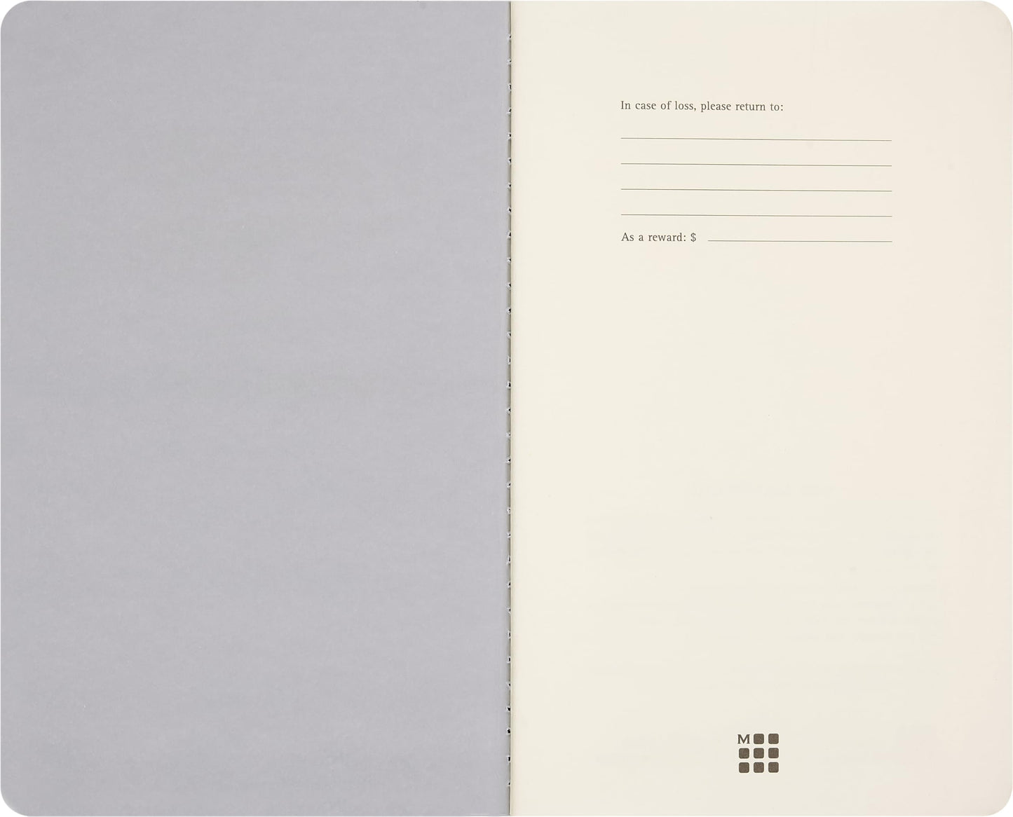 Moleskine Limited Edition NASA-inspired 'Moon surface' Ruled Notebook & Plain Cahier Journal, Large (5" x 8.25"), Light Grey, 176 pages