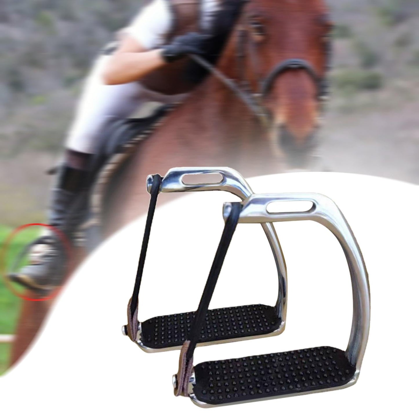 Amagogo Horse Riding Stirrups 2X English Riding Safety Stirrup for Equestrian Sports