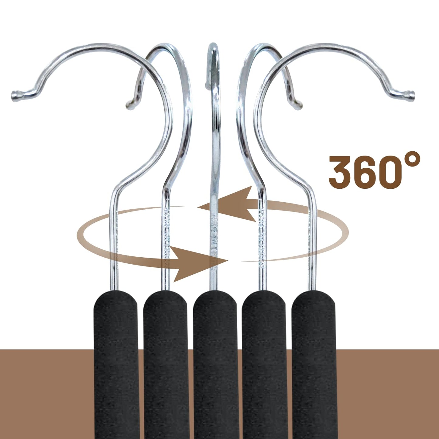 Velvet Hangers 50 Pack, Non Slip Clothes Hangers, Space Saving Short Neck Hangers, Heavy Duty Felt Hangers with 360° Rotatable Hook for Coats, Pants, Dress, Shirt, Black