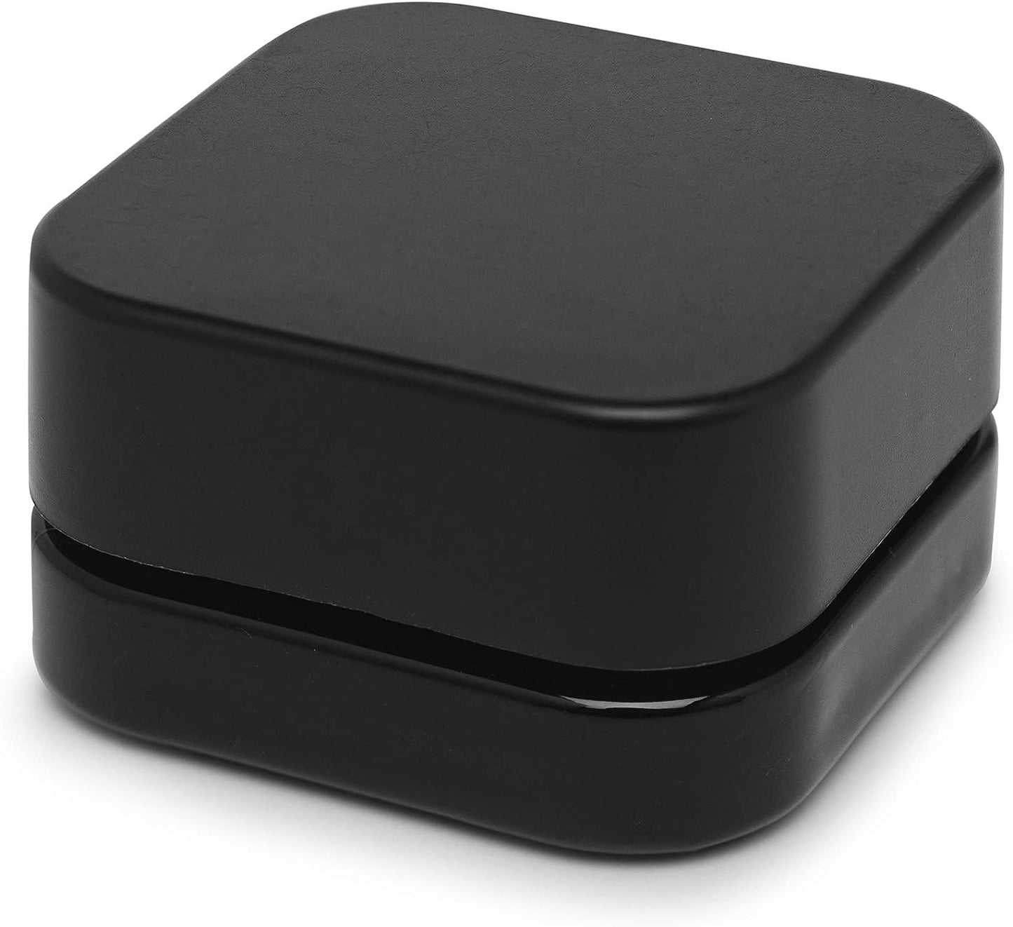 5ml Cube Glass Shoulderless Screw Top Jars w/ Child Resistant Lid | Containers for Essential Oils, Concentrates, Lip Balm, Makeup or Cosmetics | 100pc (Black Glass, Black Lid)