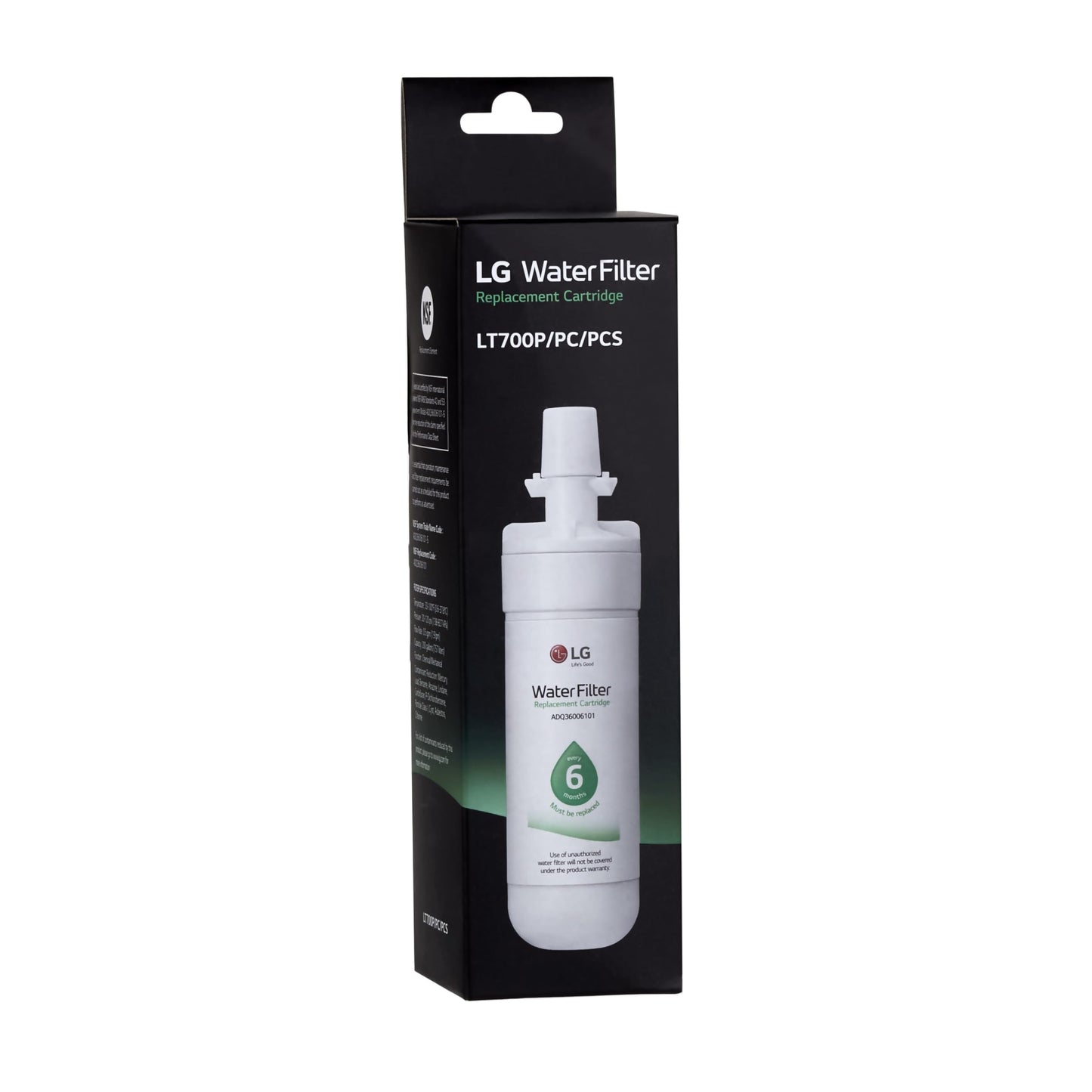 LG LT700P Genuine Replacement Refrigerator Water Filter, 1-Pack (LT700P/PC/PCS) by LG Canada White