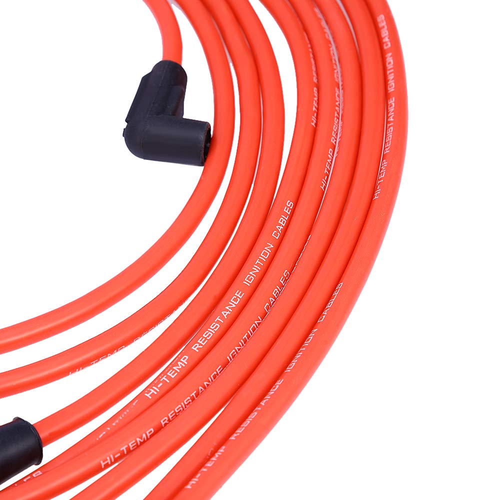 Spark Plug Wires Sets Ignition Cables High Performance 10.5MM Replacement for Chevrolet Engines HEI SBC BBC 350 383 454 Electronic