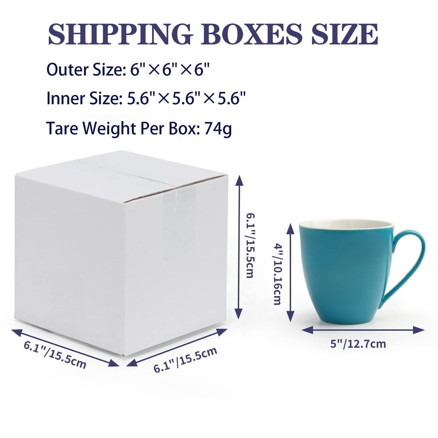 SPEPLA 6x6x6 Shipping Boxes for Small Business,40 Pack White Corrugated Cardboard Box for Packaging, Mailing, Storage