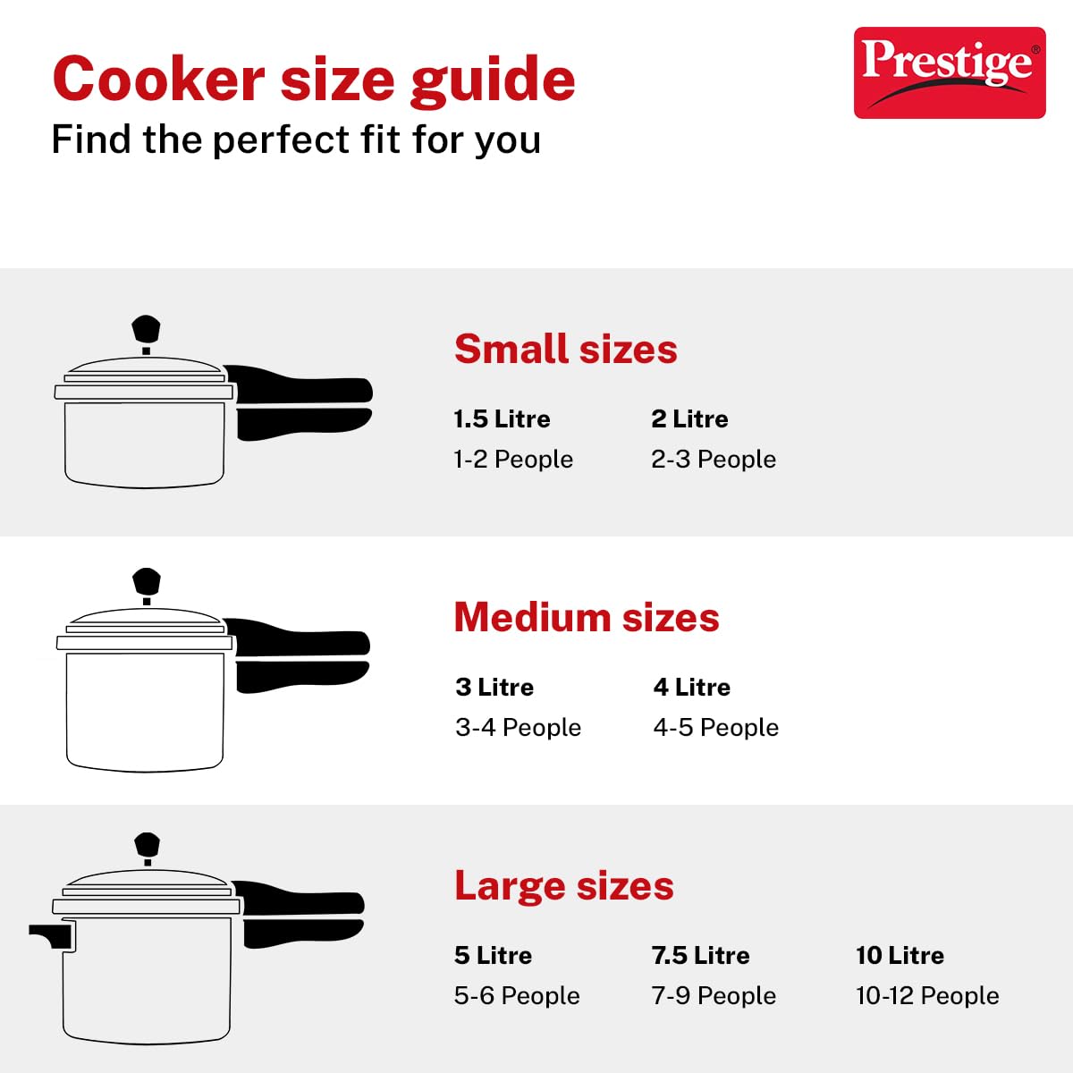 Prestige PRASV3 Pressure Cooker, Stainless steel, 3 Liter, Silver