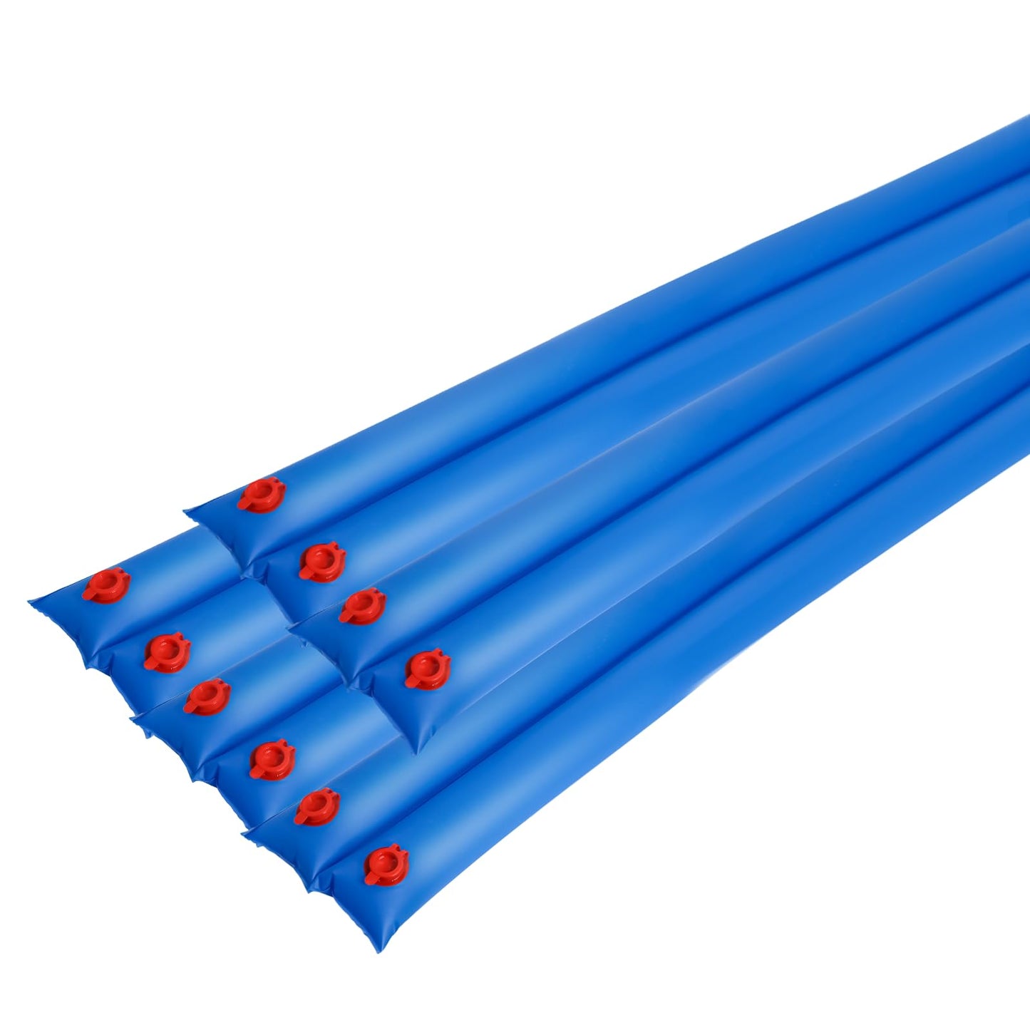 Pool Water Bags,5 Pack 8ft Heavy Duty Double Chamber Water Tubes Pool Cover Weights for Inground Pool,25 Gauge(0.3mm) Durable Water Bags for Winter Pool Cover (Blue)