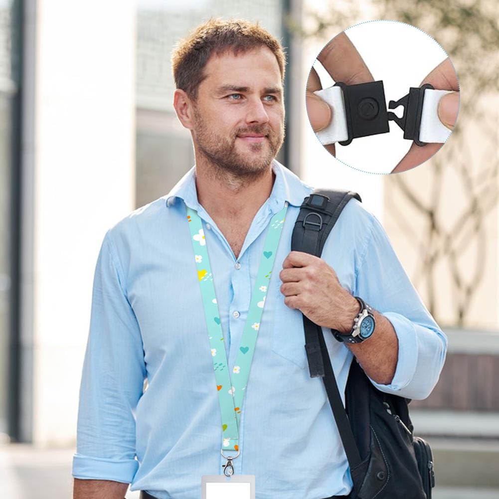 40 Pcs Sublimation Blank Lanyards White Sublimation Lanyards Neck Lanyards with Detachable Buckles DIY Heat Transfer Lanyards for ID Badge Holder