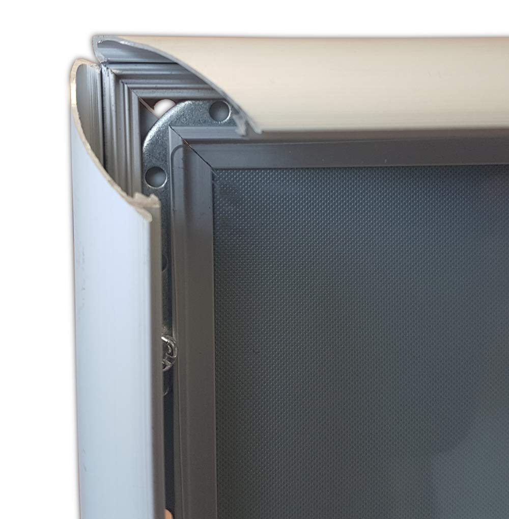 Snap Frame Poster Holder 8.5" x 11" Inches (Pack of 5) Front Load Wall Mount Clip Frame Sign Holder, Picture Frame, Vertical or Horizontal Wall Mounting (Aluminum, 5)