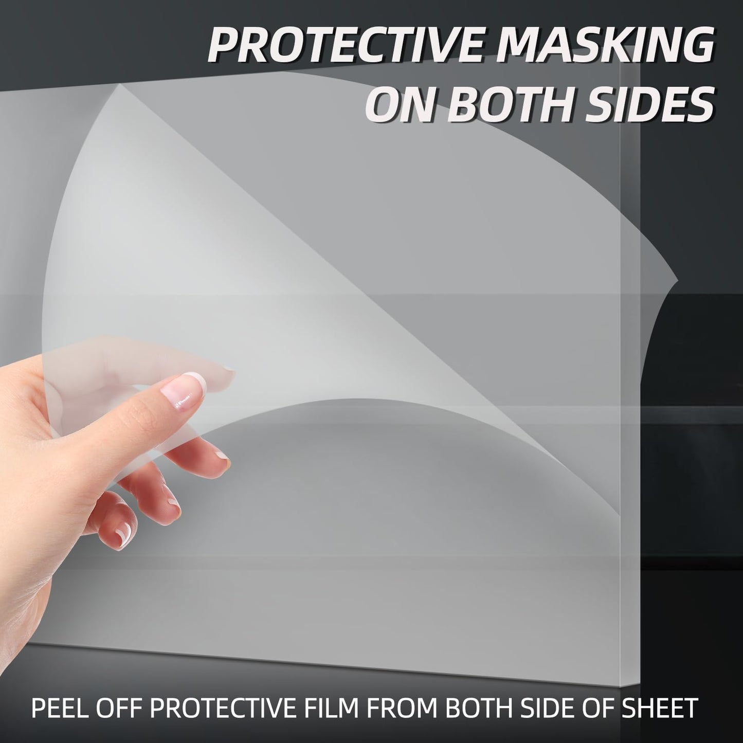 2-Pack 1/8" (3mm) Thick Clear Acrylic Sheets - 24" x 36" Pre-Cut Plexiglass Sheets for Craft Projects, Signs, Sneeze Guard, and More - Cut with Laser, Power Saw, or Hand Tools