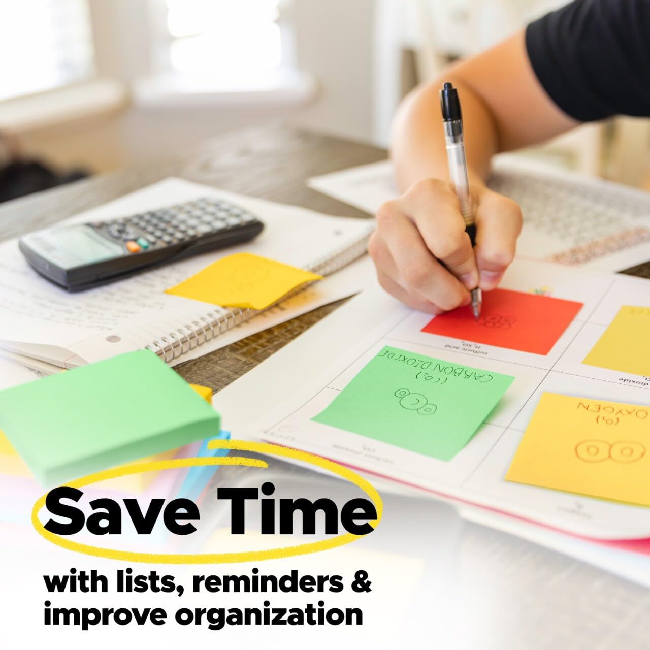 Post-it Super Sticky Notes 3x3 in, 24 Pads/Pack, 70 Sheets/Pad, Workshop Kit, Red, Yellow, Green (654-24SSANSIOC)