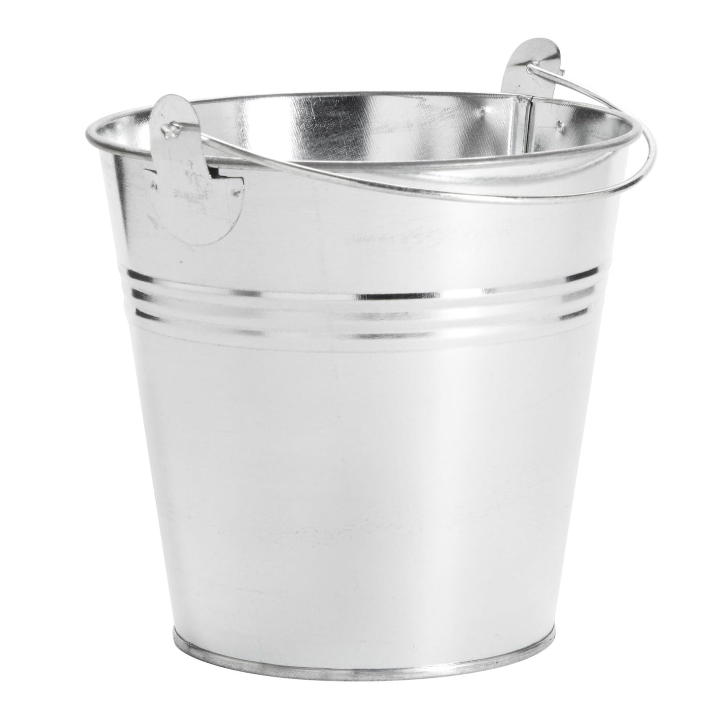 Juvale Galvanized Metal Buckets - 12 Pack, Silver, 4.7 in - Mini Metal Buckets with Handles for Party Decorations & Crafts
