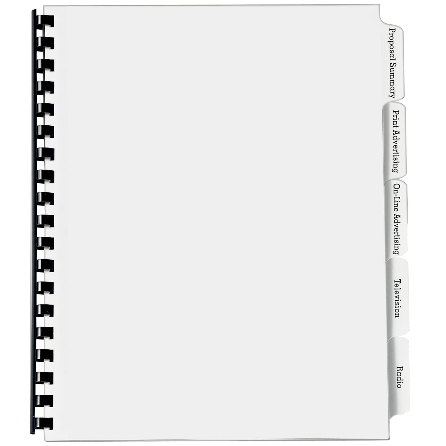 Copier Tab Dividers - Unpunched, 8-1/2" x 11", 5 Tab