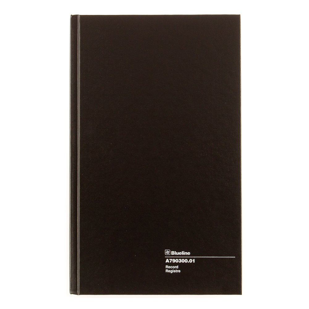 Blueline Account Book, Record, 300 Pages, Black, 12-1/2-Inch x 7-11/16-Inch (A790300.01)