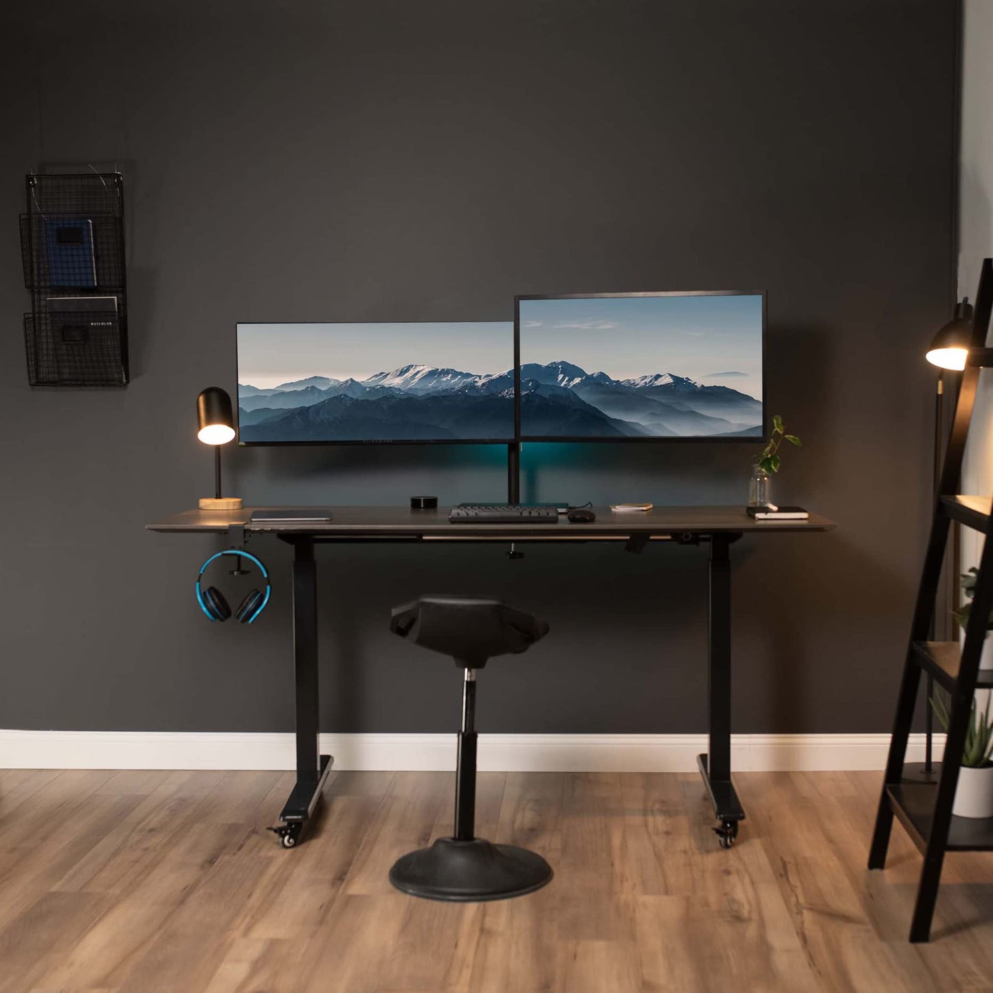 VIVO Full Motion Dual Monitor Desk Mount Clamp VESA Stand w/Double Center Arm Joint, Fits up to 34 inch Screens, STAND-V102D