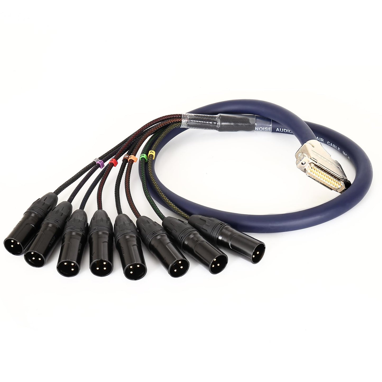 Triowei DB25 to XLR Snake Cable, 3.28FT 8-Channel Balanced DB25 Male to XLR 3-Pin Male Breakout Cable for Audio Patch Bay, Mixer, Studio Recording Equipment
