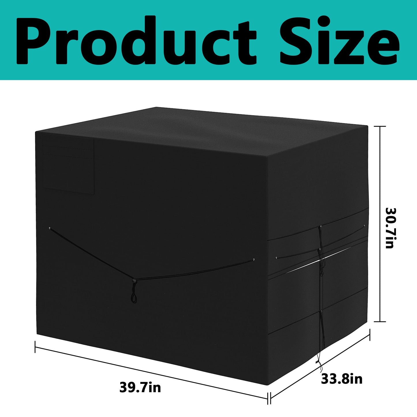 Adnee Pool Heat Pump Cover - 39.7" x 33.8" x 30.7" Waterproof Pool Equipment Cover for Winter- Adjustable Pool Heater Winter Cover for Outside Units