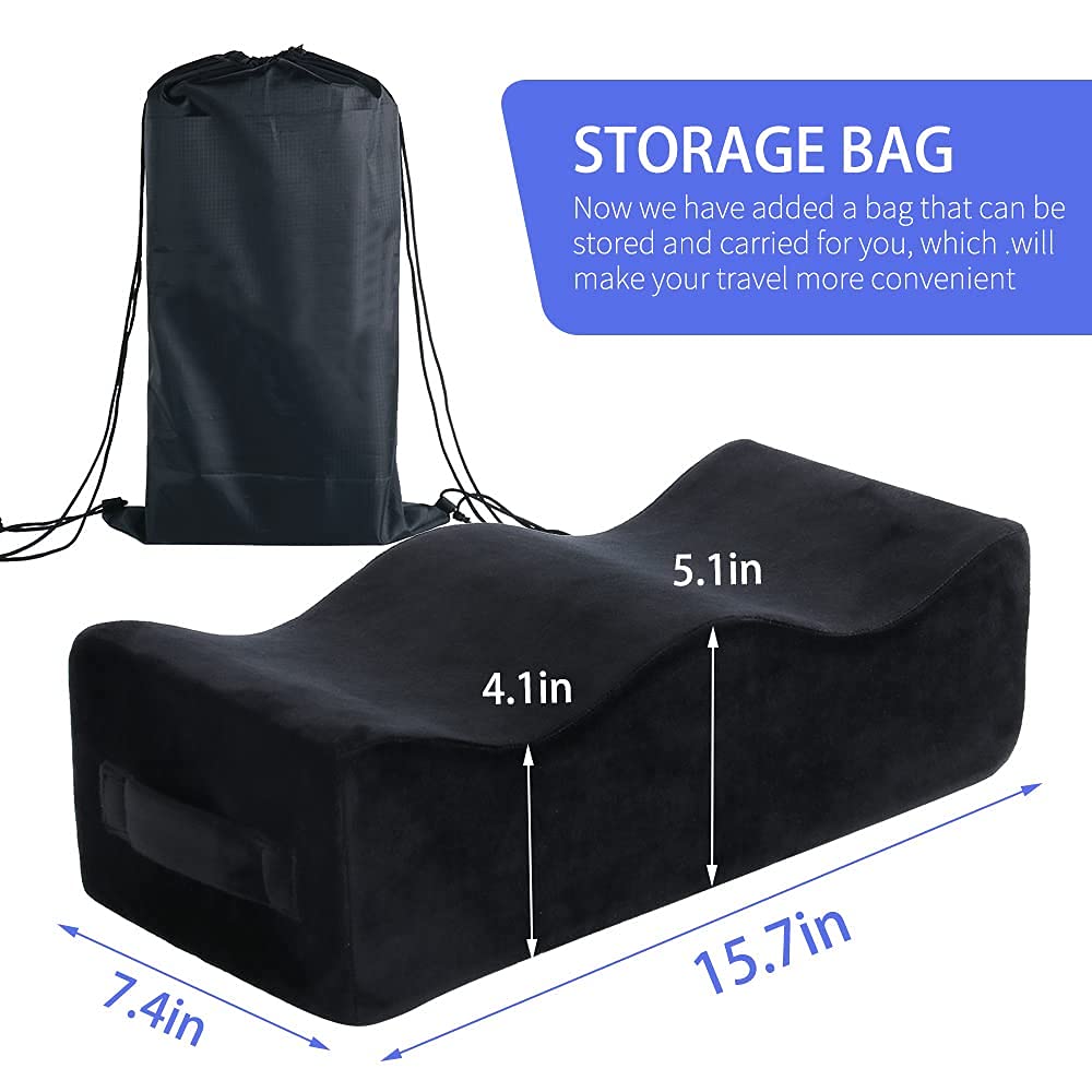 Pillow Used After BBL Surgery, The Latest Upgraded Version, Hardened Pillow core Support Does not deform, Easy to Carry (Black, Standard Size)