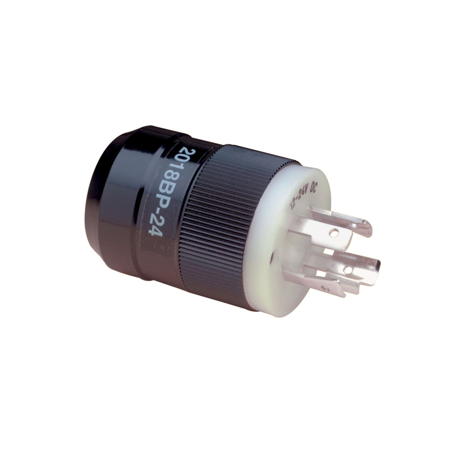 Marinco 12-24 Volt Troll Mtr Plug, Black