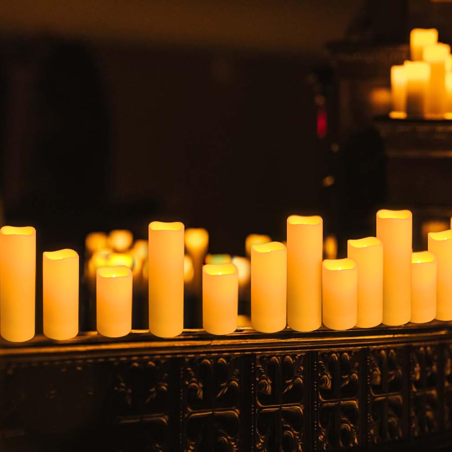 36-Piece LED Candles Set - 3 Sizes (Large, Medium, Small) - Flame Effect, Remote-Controlled, Safe & Energy-Saving for Home Decor & Emergency Use