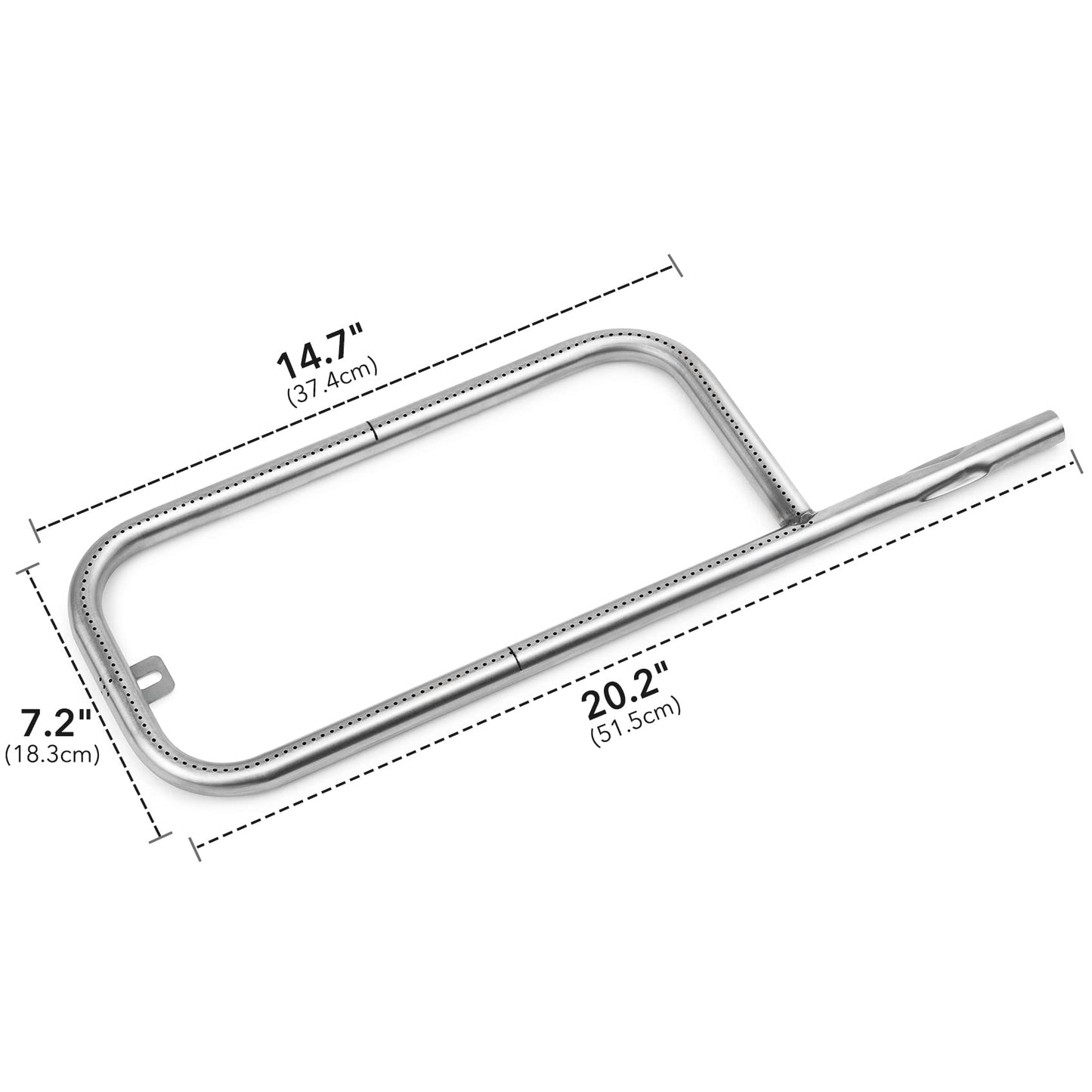 Stanbroil Stainless Steel Grill Burner Tube for Weber Q200 Q220 Q2000 Q2200 Series Gas Grill, Replacement Part for Weber 69956/60041/41862