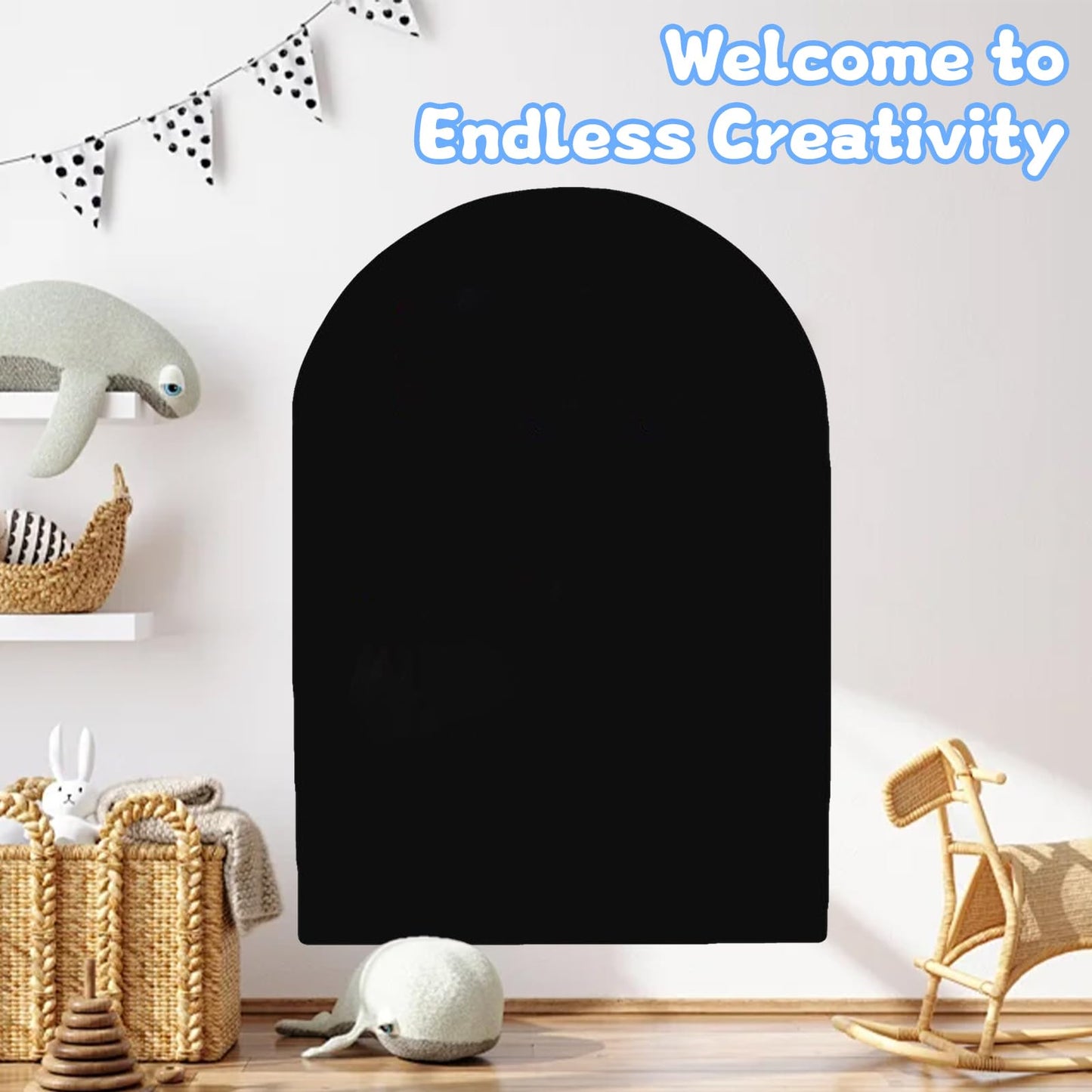 40"x 32" Magnetic Chalkboard Wall Decal with Dust-Free Chalks Peel and Stick Blackboard for Kids Playroom School Home Decor