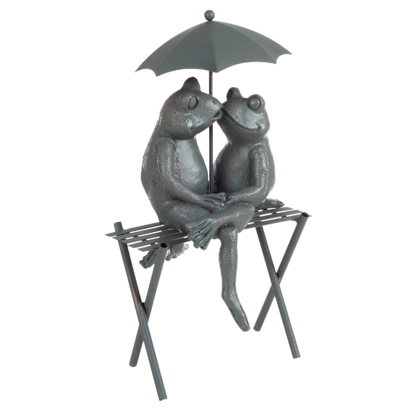 Pure Garden 50-LG1104 Frog Couple Statue-Resin Romantic Animal Figurine for Outdoor Lawn Decor for Flower Beds, Fairy Gardens, and More