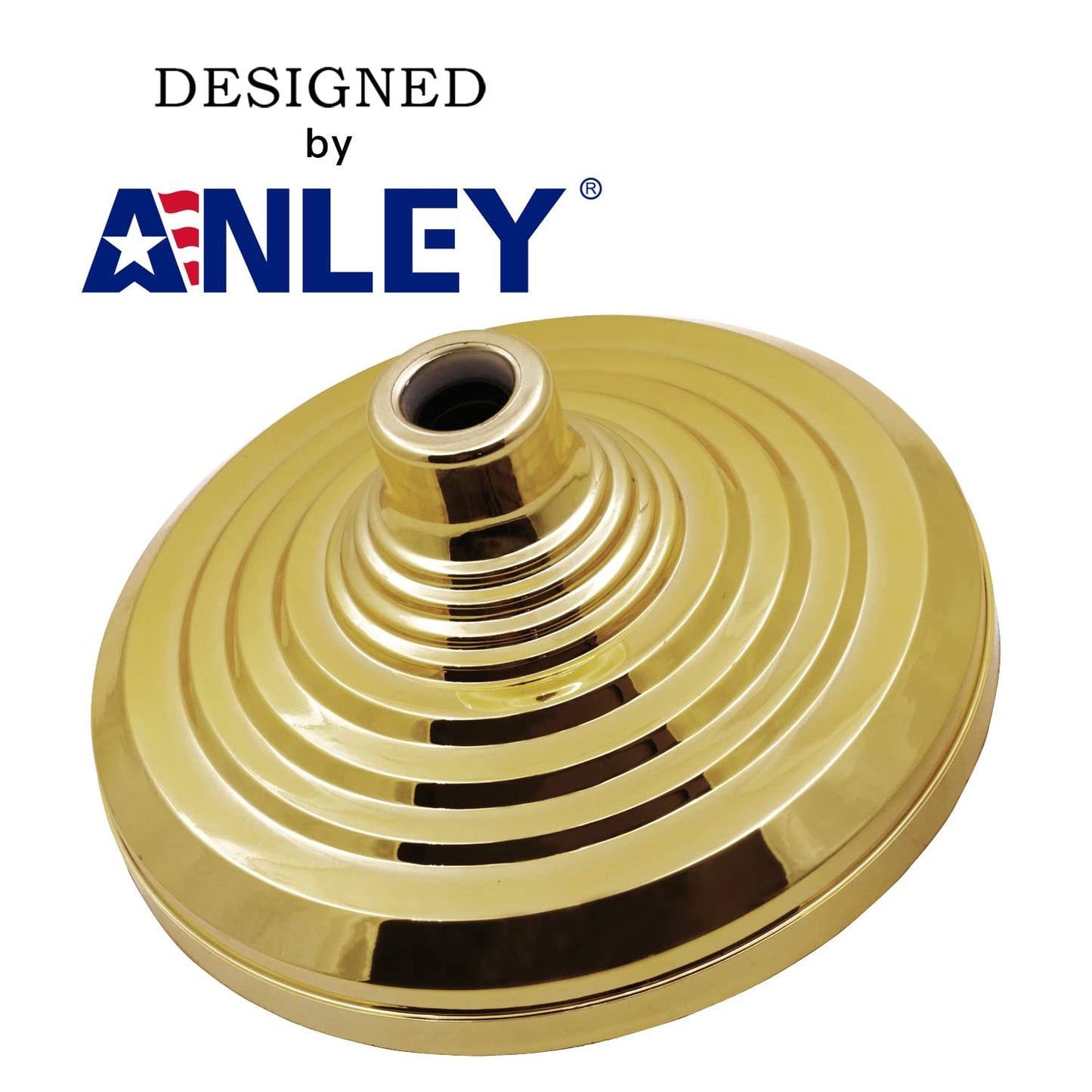 ANLEY Floor Stand Base For Indoor Flagpoles, Compatible with 1 Inch Diameter Flag Pole - Gold