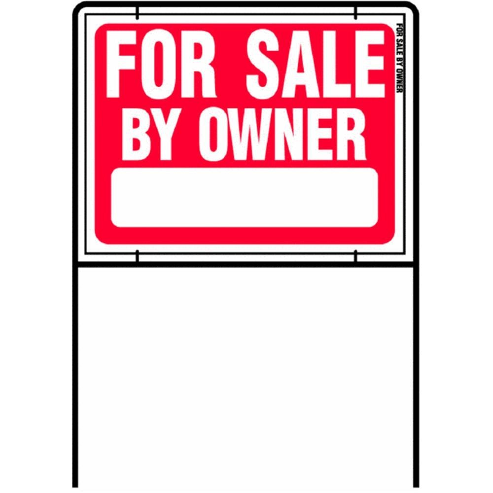 HY-KO Products RSF-605 for Sale by Owner Sign 36 in H x 24.5 in W Red & White