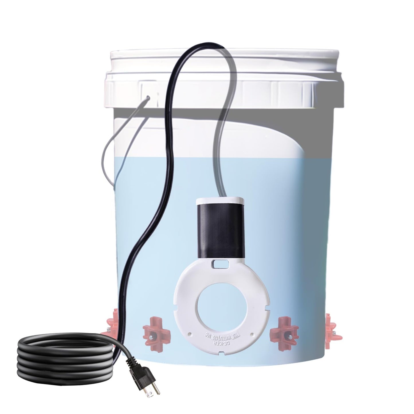 comincia 150W Chicken Water Heater,Heated Chicken Waterer for Winter,Submersible Heated Poultry Waterer Deicer with Thermostat for Duck Goose Cow Livestock