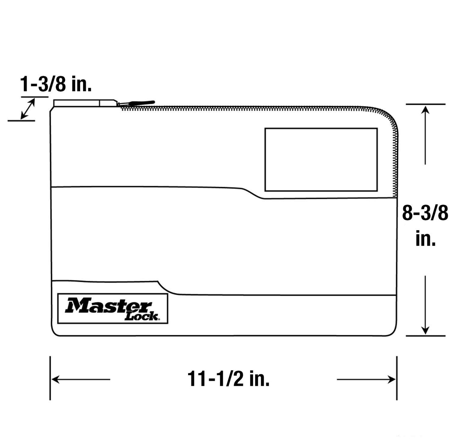 Master Lock 7120D Locking Security Bag, Blue, 10-Inch x 8-5/8-Inch x 1-7/8-Inch