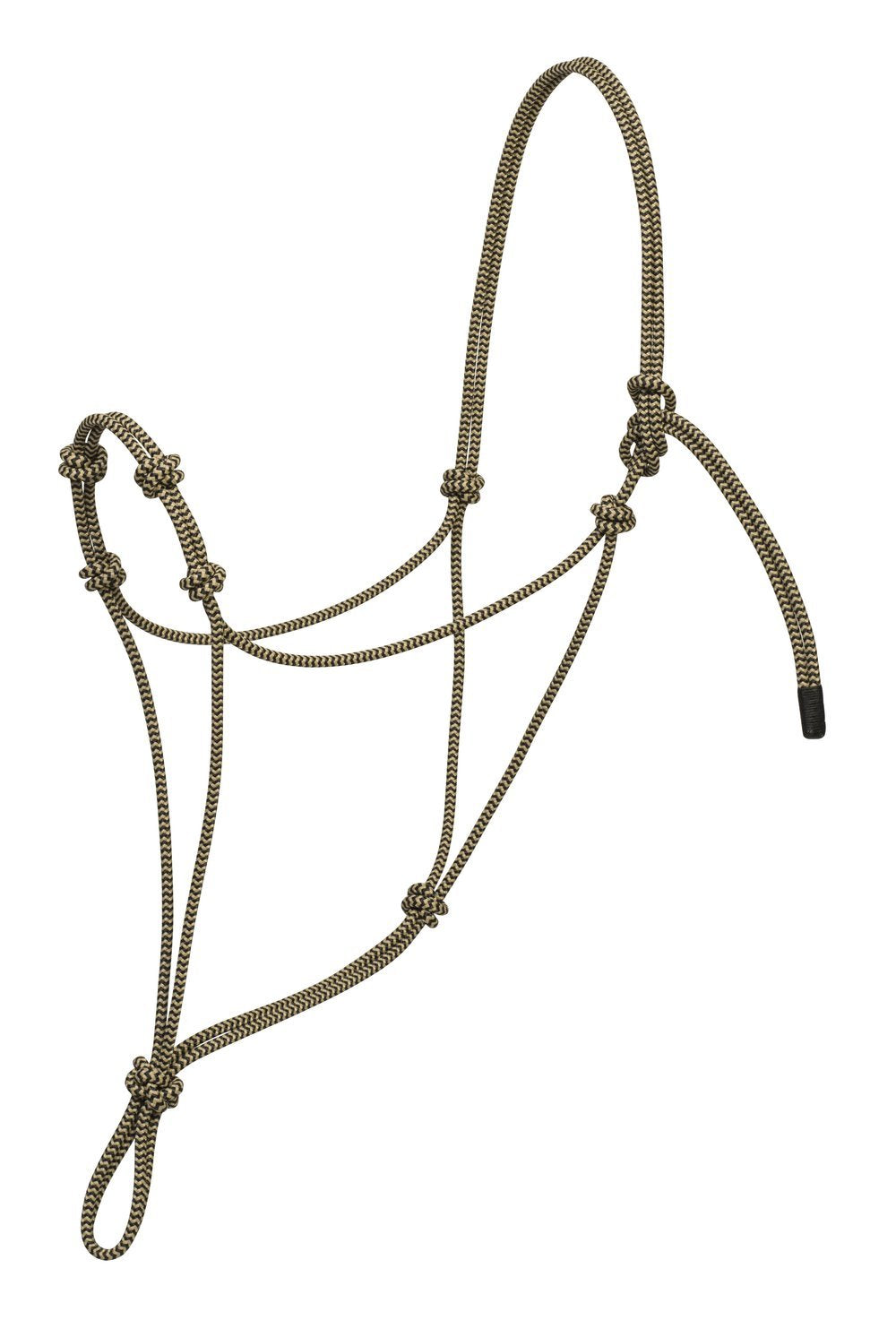 Silvertip Weaver Leather Four Knot Rope Halter, Black/Tan, Average,35-9555-C1