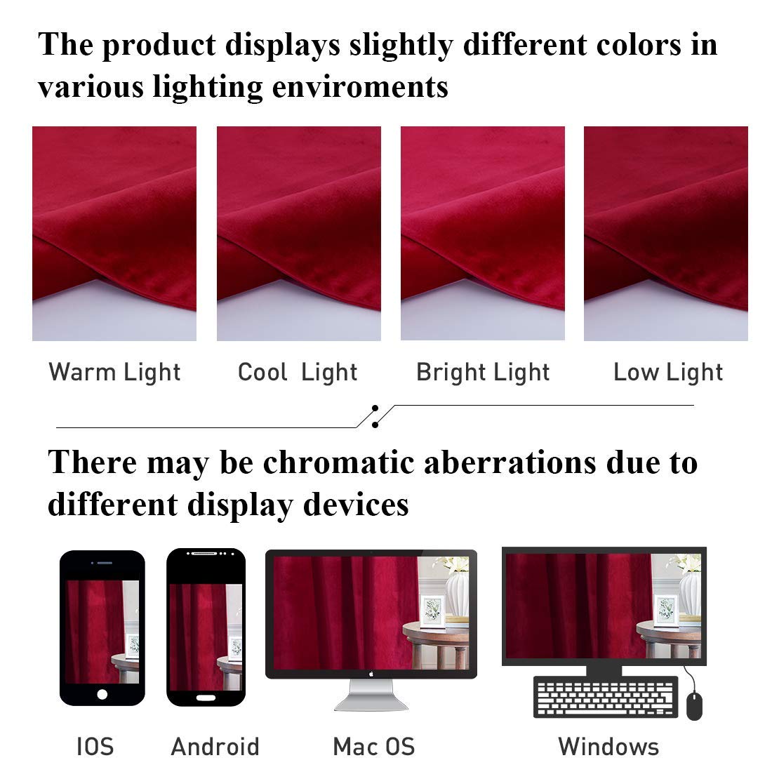 StangH Christmas Red Velvet Curtains 96-inch - Heavy-Duty Large Window Room Darkening Privacy Enhancing Panels for Home Theater/Film Room/Stage, Red, 52 x 96 inches, 2 Panels