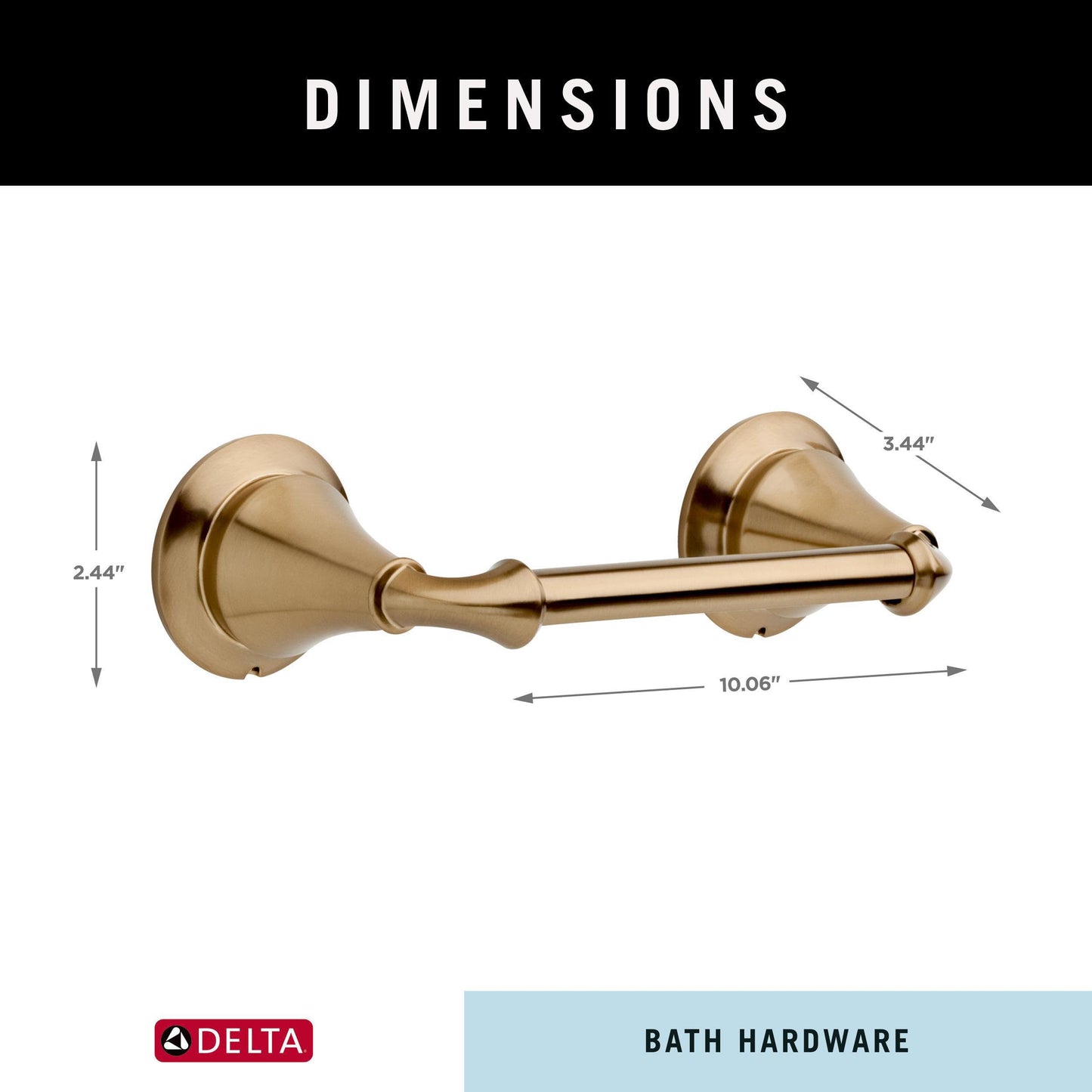 Delta Faucet 79450-CZ Linden Pivoting Toilet Paper Holder, Champagne Bronze
