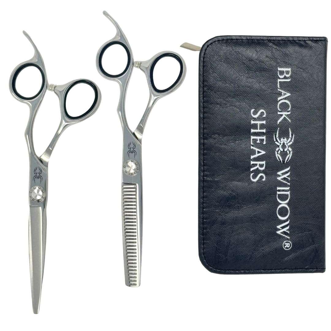 Black Widow Executive Brand Razor Macs Professional Barber Razors Edge Hair Cutting Shears Barber Scissors 5.5" Blue Titanium Macs-2038, Macs Razor Products, B00JZW8U7O, SCR107,50.23,25 Hair Cutting Scissors Kit with Hair Thinning Shears Hair Professional