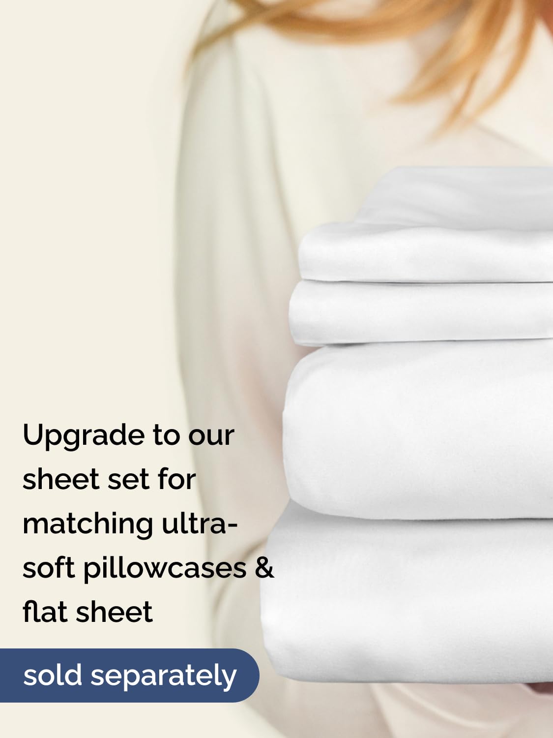 Extra Deep King Fitted Sheet - Hotel Luxury Single Fitted Sheet Only - King Sheet Easily Fits 18 inch to 24 inch Mattress - Soft, Wrinkle Free, Breathable & Comfy Extra Deep Pockets White Fitted Sheet