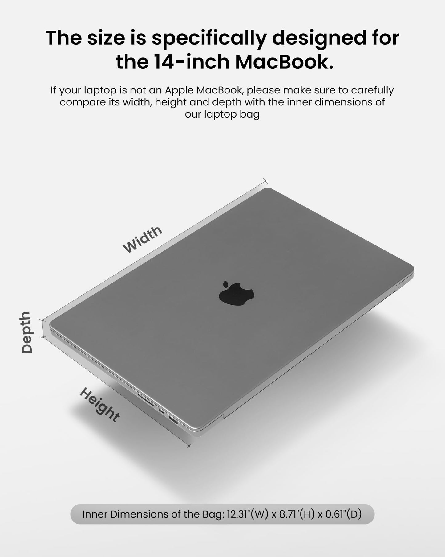 tomtoc 360 Protective Laptop Sleeve for 14-inch MacBook Pro M4/M3/M2/M1 Pro/Max 2024-2021, 13.5-14.4 Inch Surface Laptop Studio 2/6/5, Water-Resistant Carrying Case for ASUS VivoBook/ZenBook 14