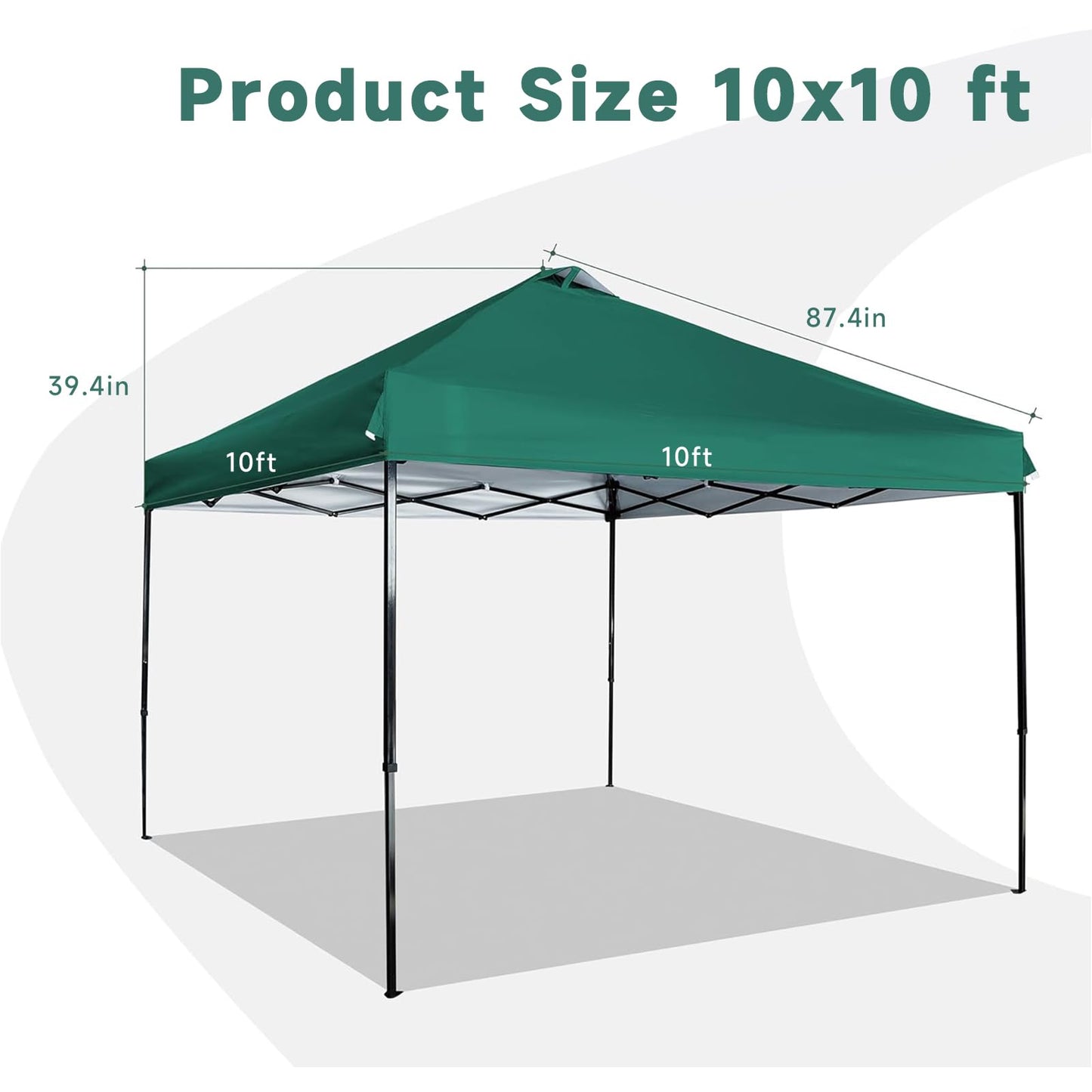 10x10 Canopy Replacement Top, Waterproof Pop Up Canopy Tent Top Cover for Straight Leg Frame, Canopy Top Sunshade Coated for Outdoor Garden Gazebos Patio Camping