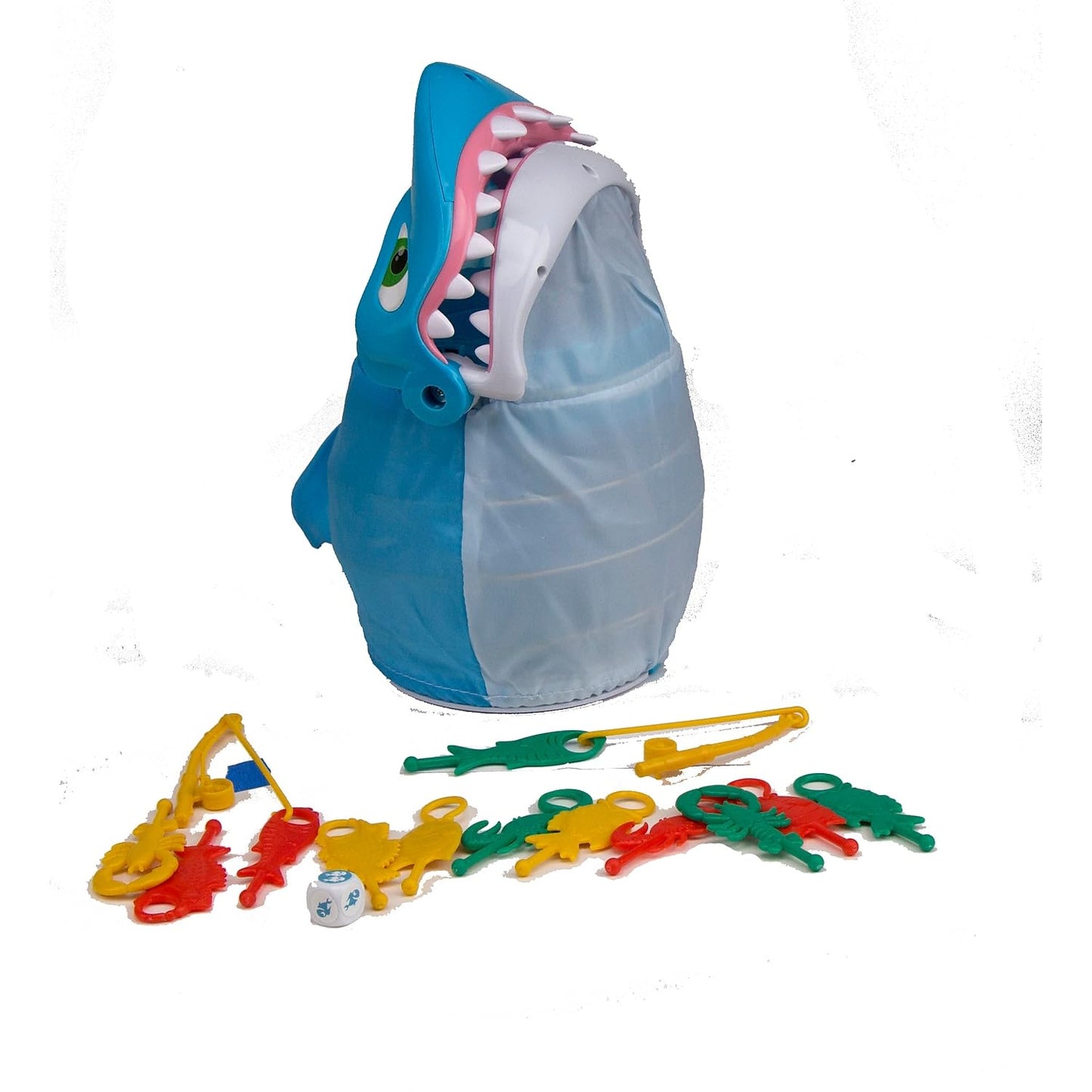 Pressman Shark Bite - Roll the Die and Fish for Colorful Sea Creatures Before the Shark Bites Game!, 5'' - Trilingual