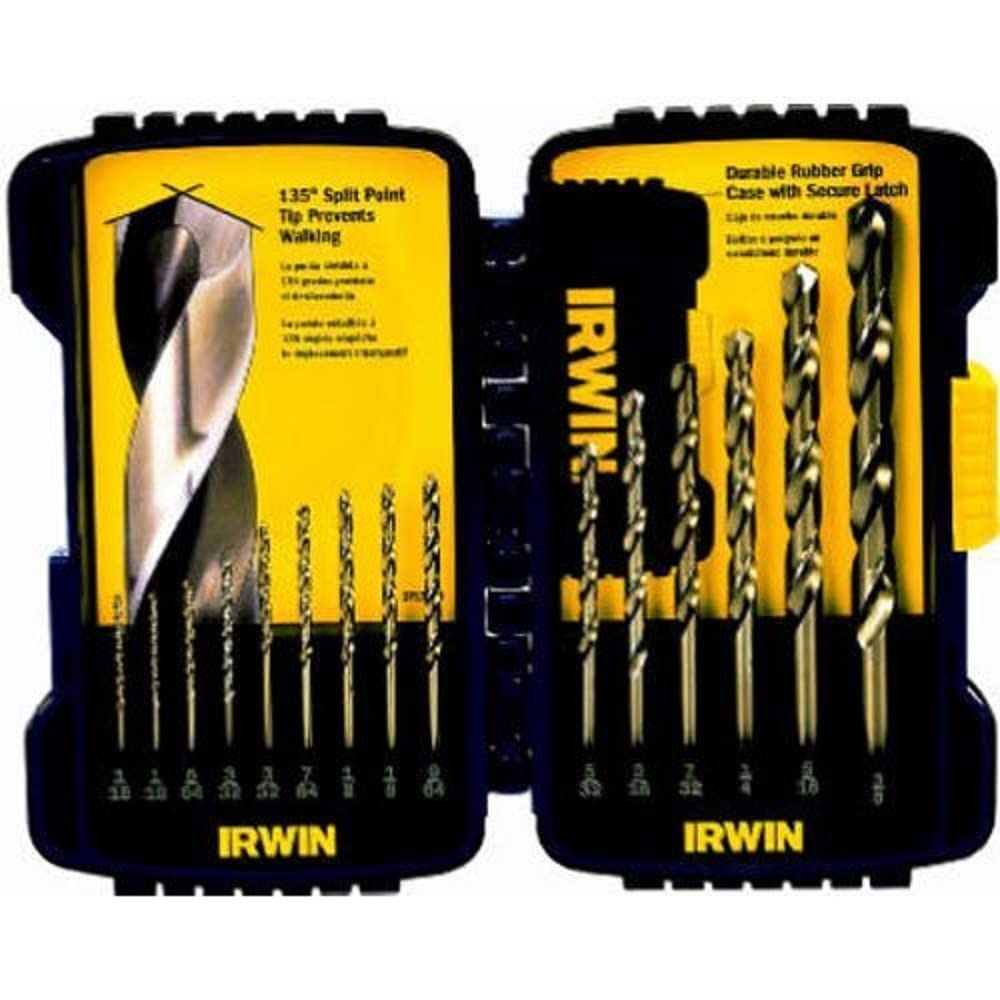 IRWIN Drill Bit Set, Cobalt Alloy Steel, 15-Piece (316015)