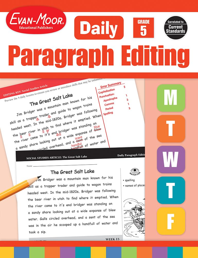 Evan-Moor Daily Paragraph Editing, Grade 5 Teacher Edition