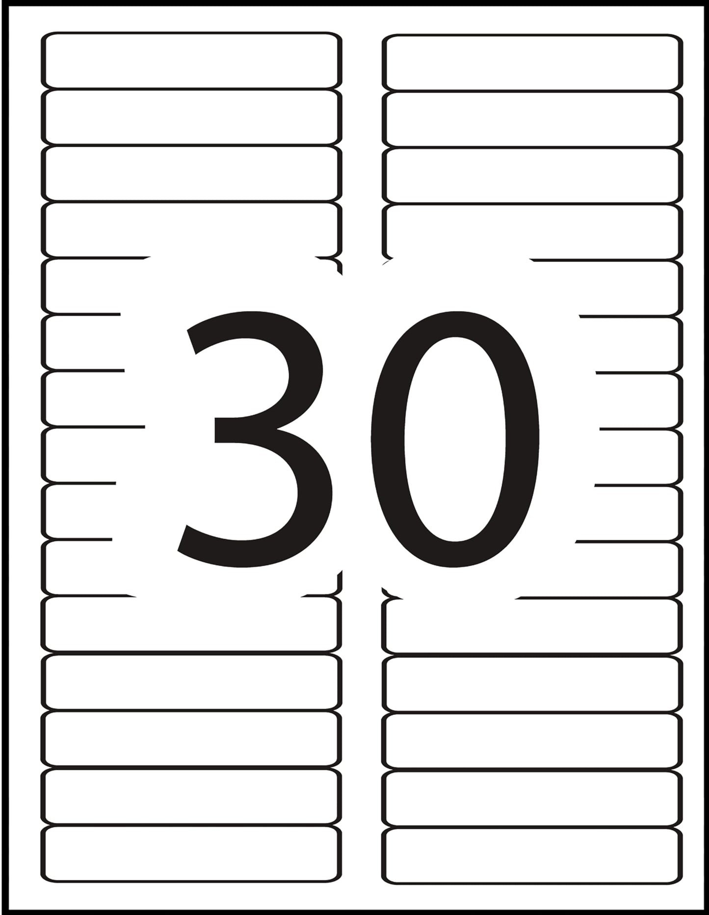 Avery Filing Labels with TrueBlock Technology for Laser and Inkjet Printers, 2/3" x 3-7/16", White, File Tab Labels. Folder Labels. Rectangle, 1500 Labels, Permanent (5566) Made in Canada