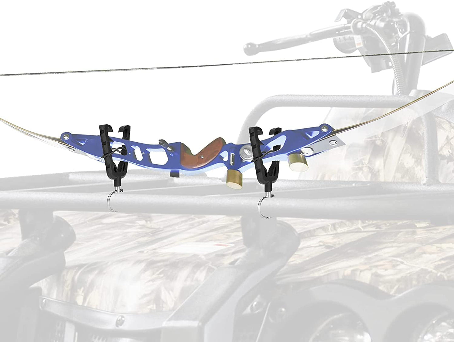 KEMIMOTO Bow & Tools Rack with Rubber Straps Grip ATV Hunting Gear Mount, Tool Holder Hunting Tool Grips, Compatible with Mobility Scooter Bike Shooting Carts ATV Accessory